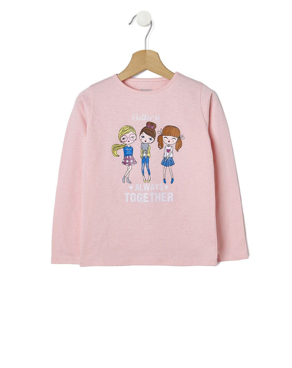 παιδική μπλούζα ροζ always together για κορίτσι - Prénatal