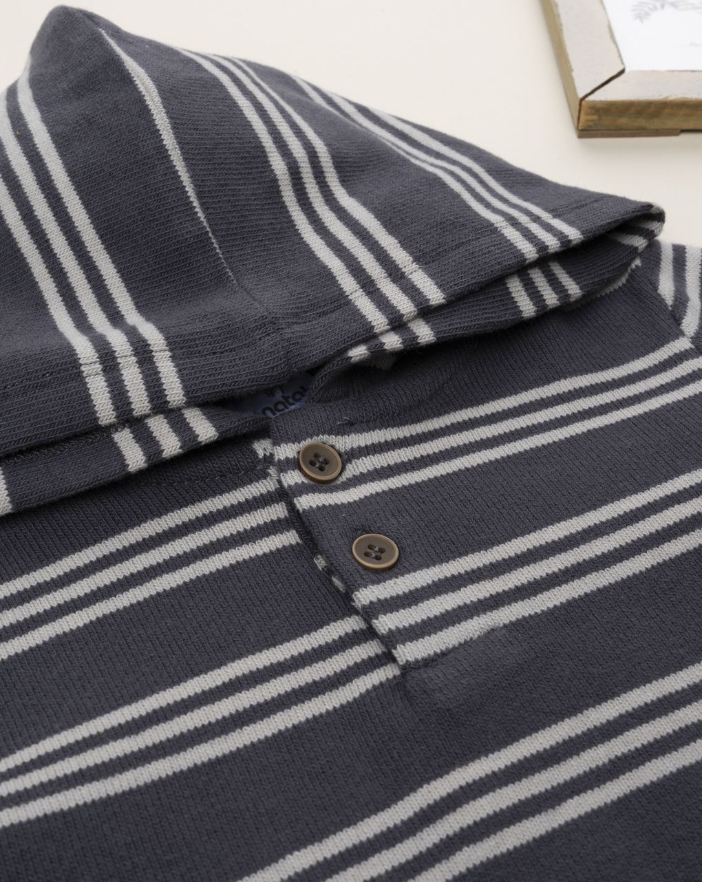 βρεφική μπλούζα γκρι ριγέ για αγόρι - Prénatal