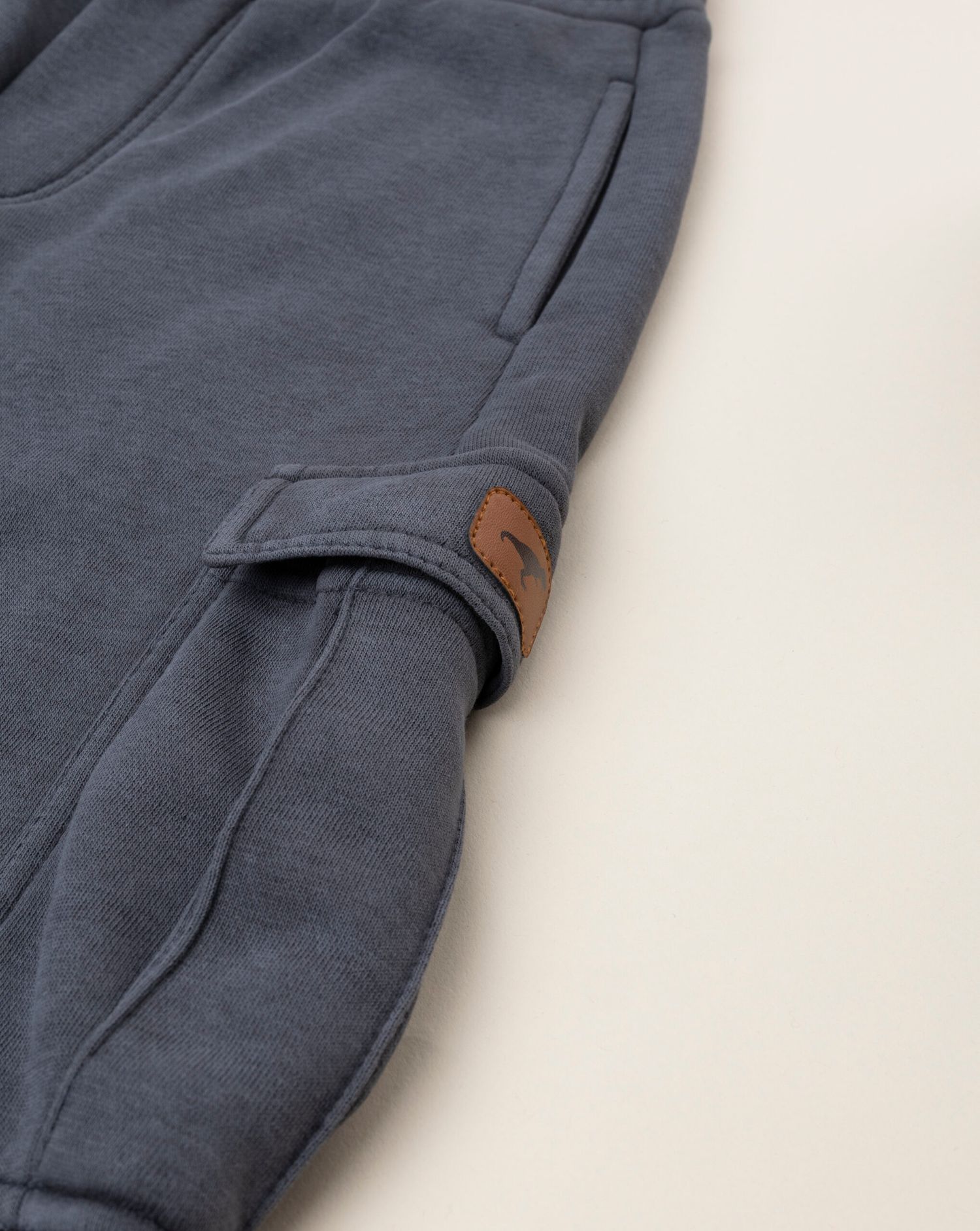 παιδικό παντελόνι φόρμας cargo ανθρακί dino για αγόρι - Prénatal