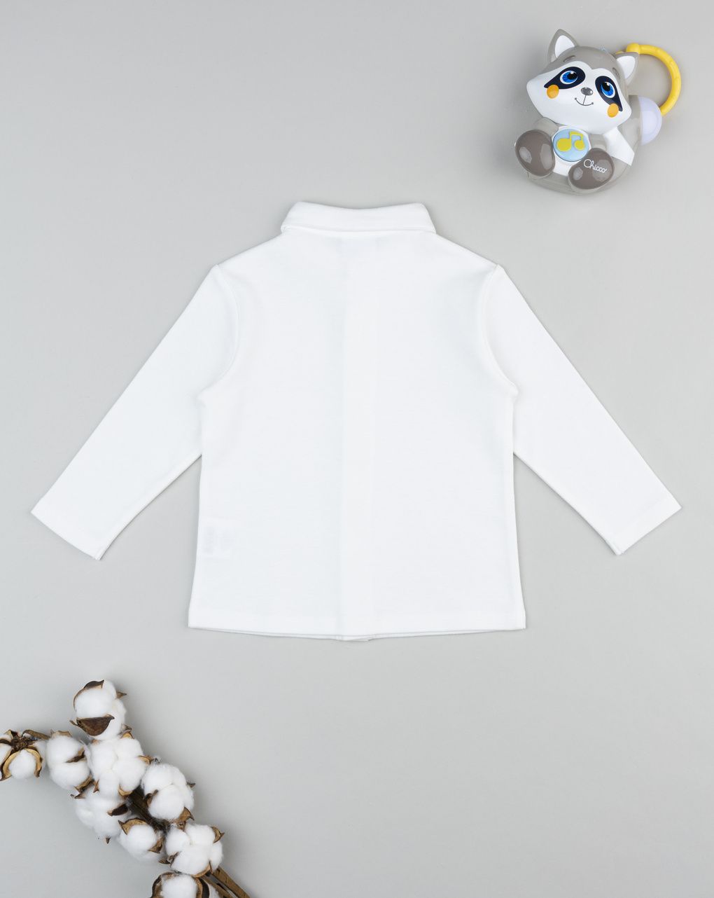 βρεφικό πουκάμισο λευκό με σκυλάκια για αγόρι - Prénatal