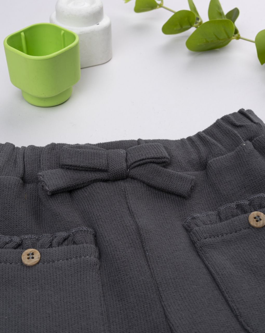 βρεφικό παντελόνι φόρμας γκρι με τσέπες για κορίτσι - Prénatal