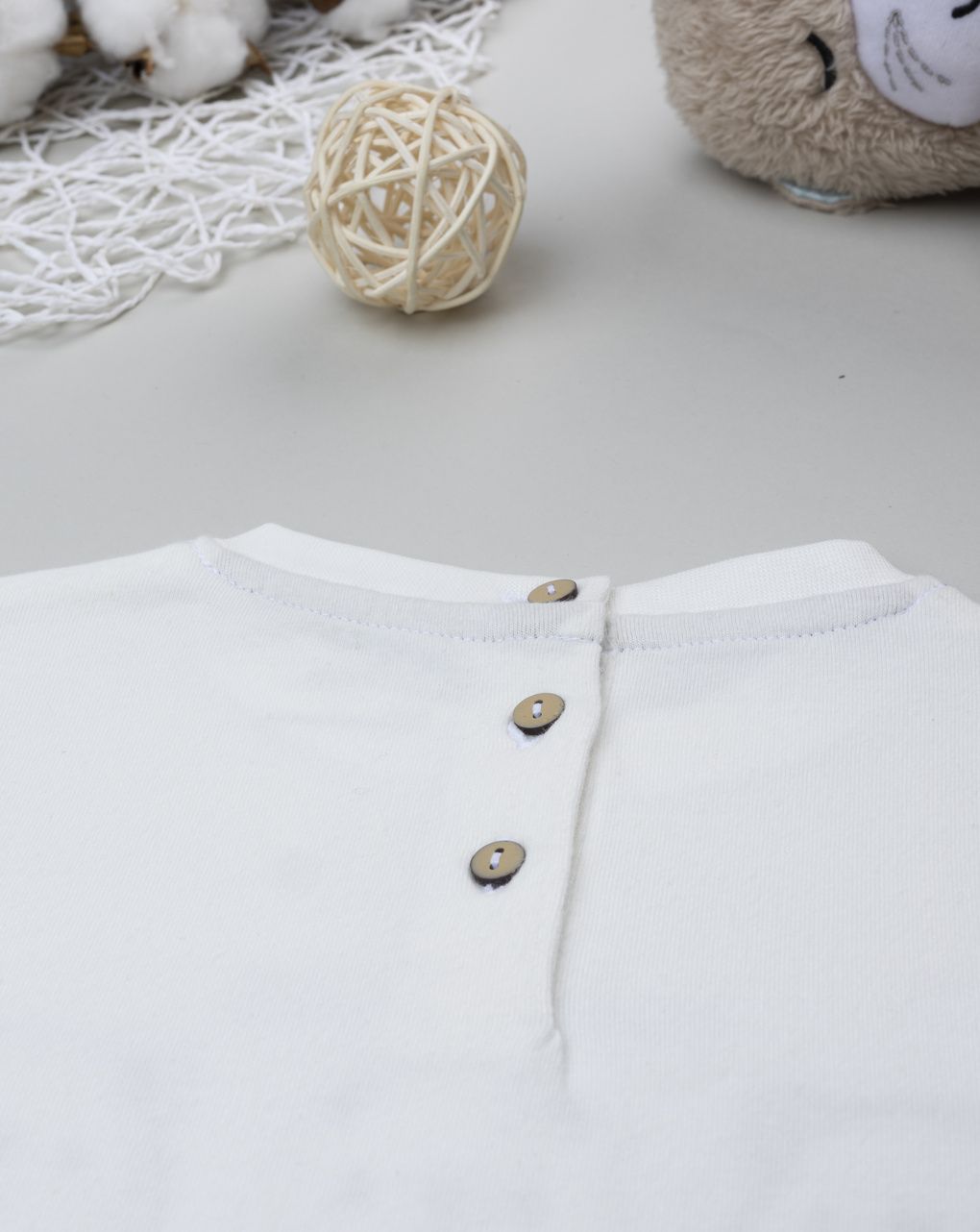 βρεφική μπλούζα λευκή με αρκουδάκια για αγόρι - Prénatal