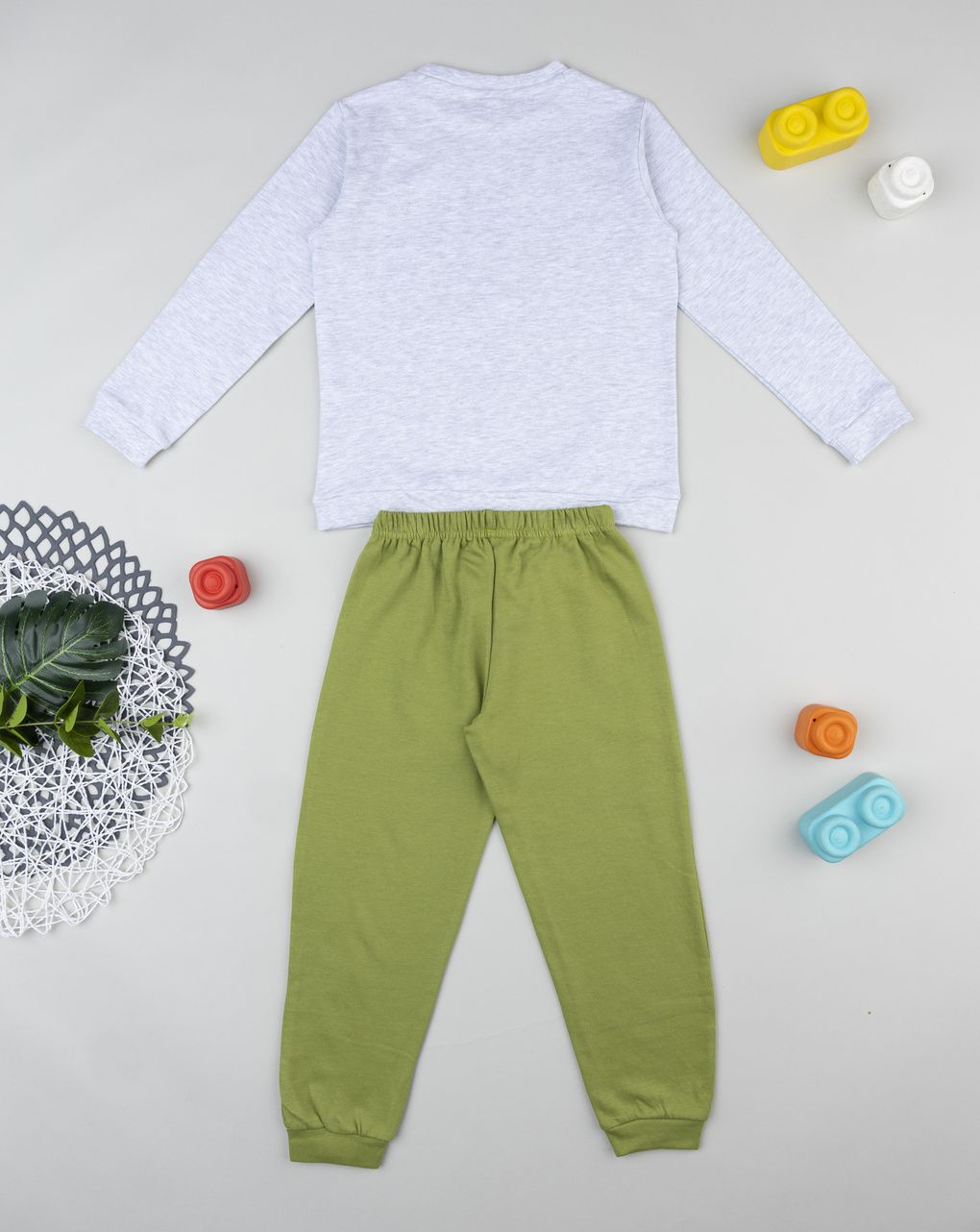 παιδική πιτζάμα γκρι/χακί ninja turtles για αγόρι - Prénatal