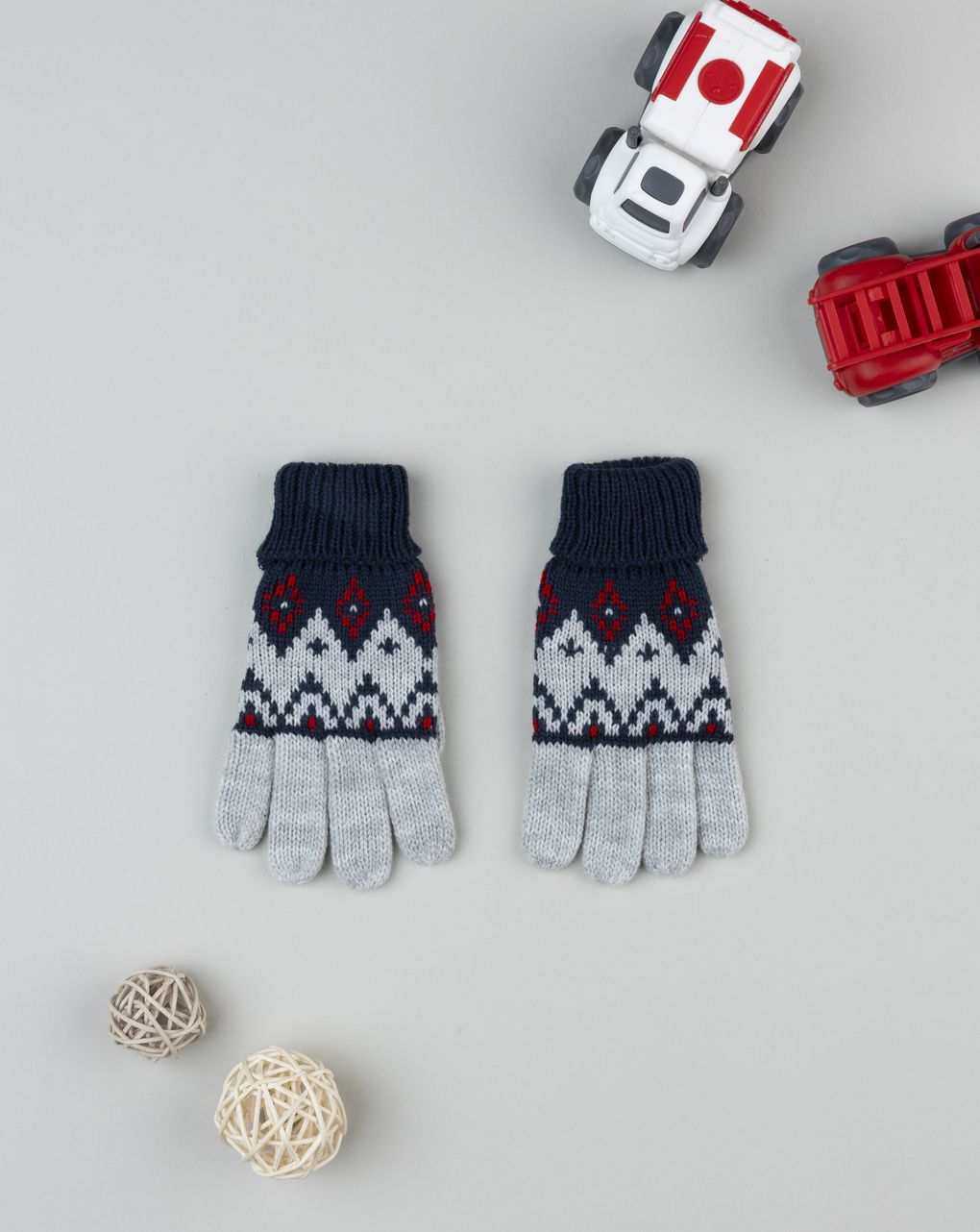 παιδικά γάντια γκρι/μπλε για αγόρι