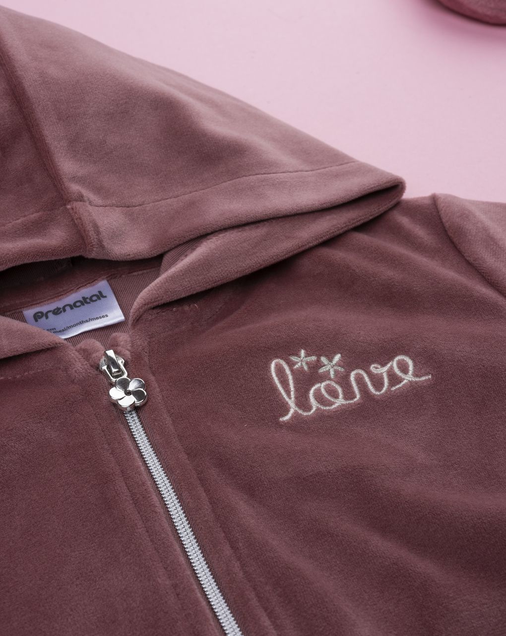 βρεφική ζακέτα σενίλ σάπιο μήλο love για κορίτσι - Prénatal