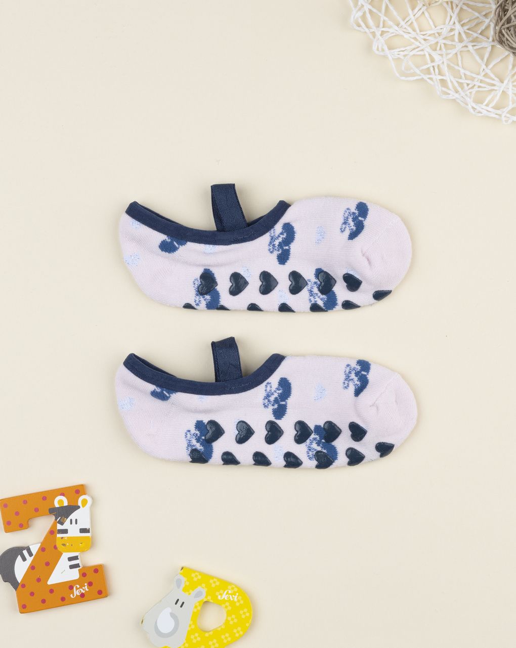 παιδικές αντιολισθητικές κάλτσες-μπαλαρίνες με κερασάκια για κορίτσι - Prénatal