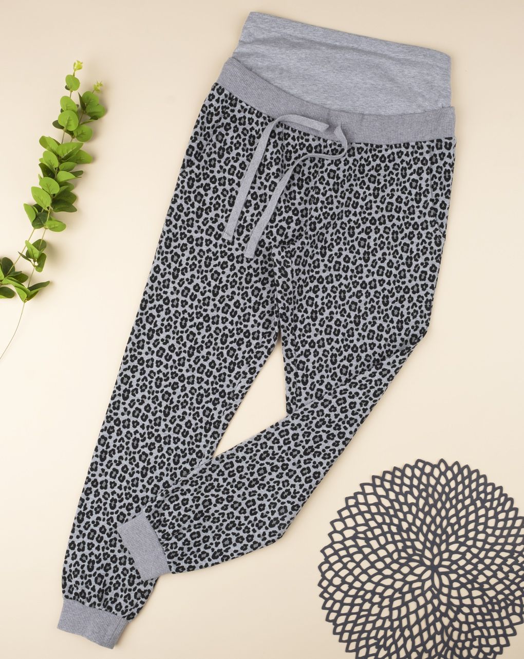 γυναικείο παντελόνι φούτερ εγκυμοσύνης animal print