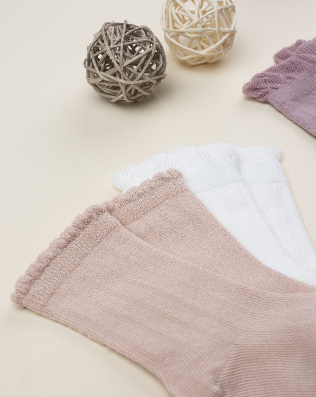 βρεφικά καλτσάκια πακέτο x4 παστέλ για κορίτσι - Prénatal