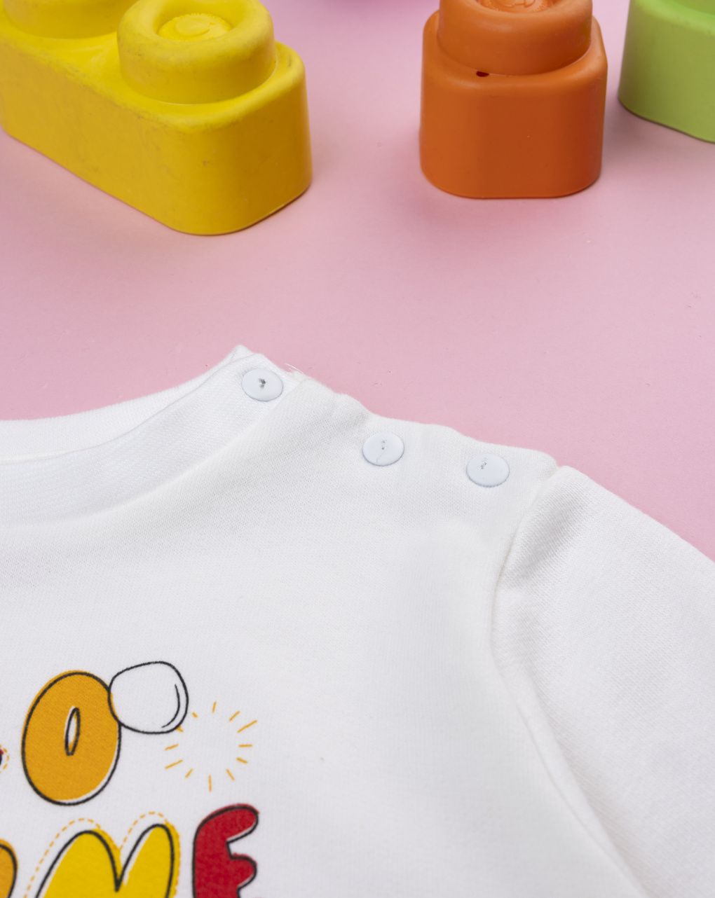 βρεφική πιτζάμα λευκή/πορτοκαλί bing για αγόρι - Prénatal