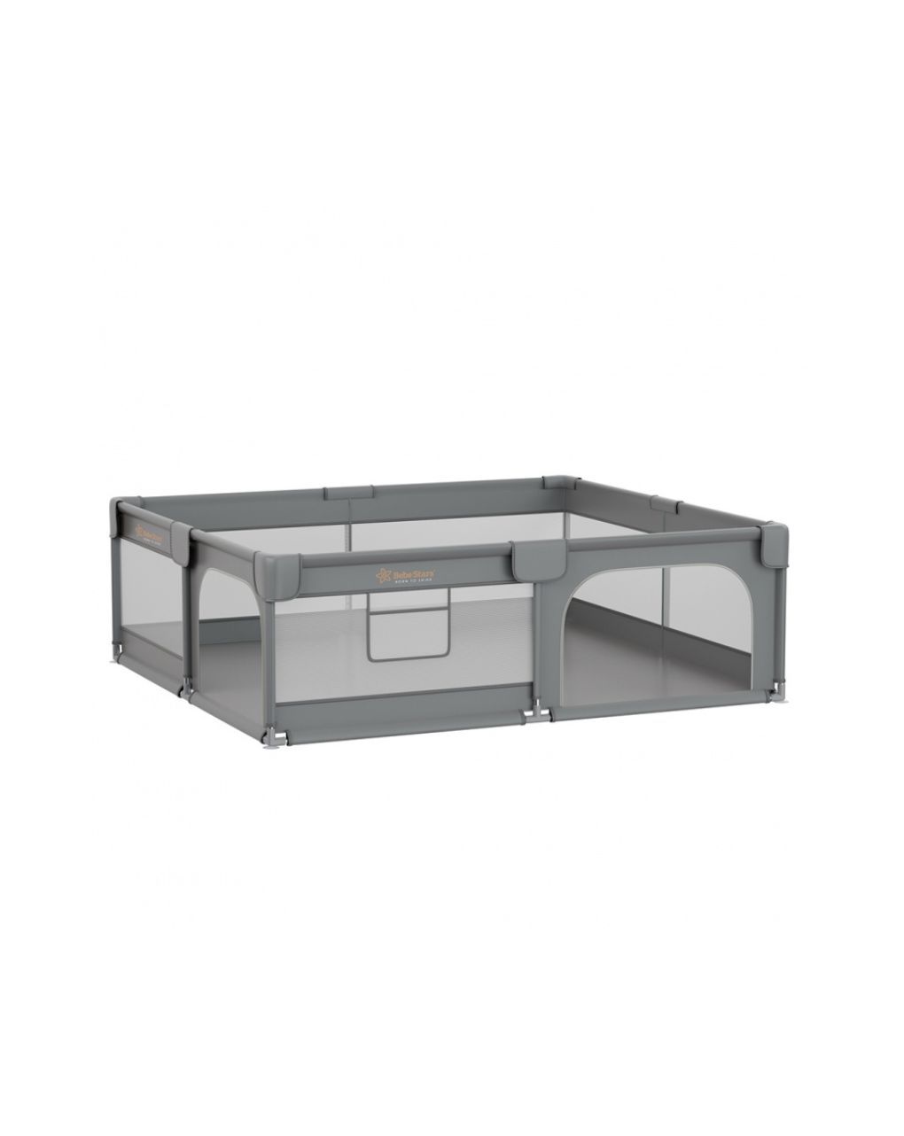 Bebe stars πάρκο για μωρά ορθογώνιο 180x200cm playzen grey 880-200 - Bebe Stars