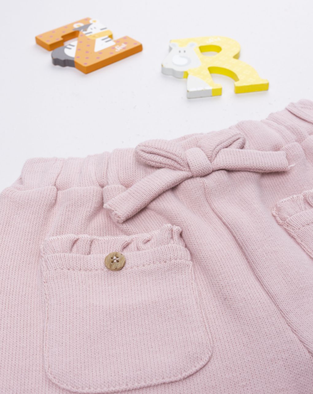 βρεφικό παντελόνι φόρμας ροζ με τσέπες για κορίτσι - Prénatal