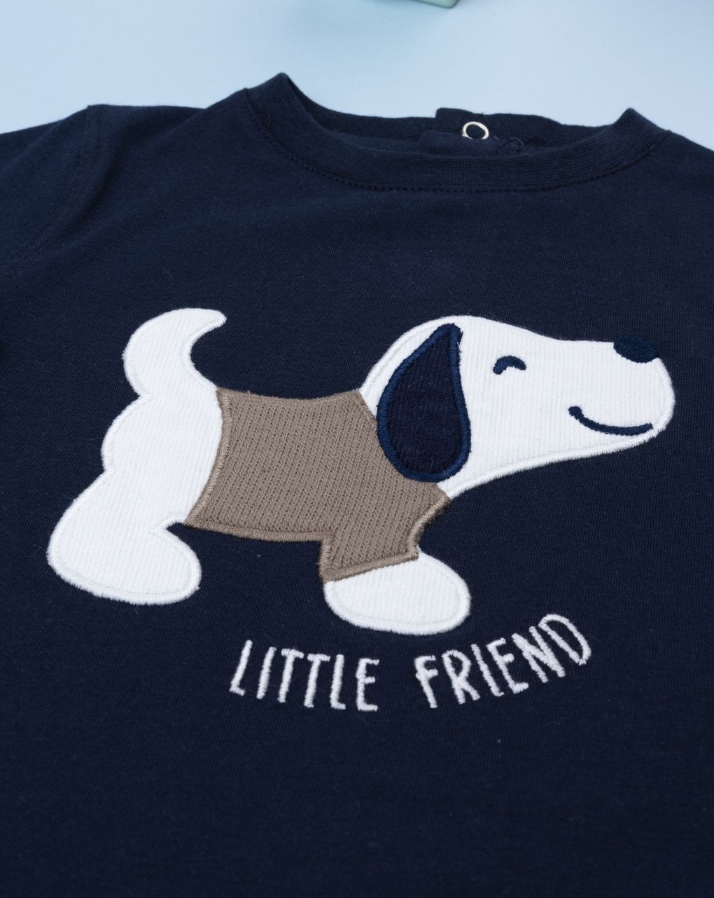 βρεφική μπλούζα μπλε με σκυλάκι για αγόρι - Prénatal