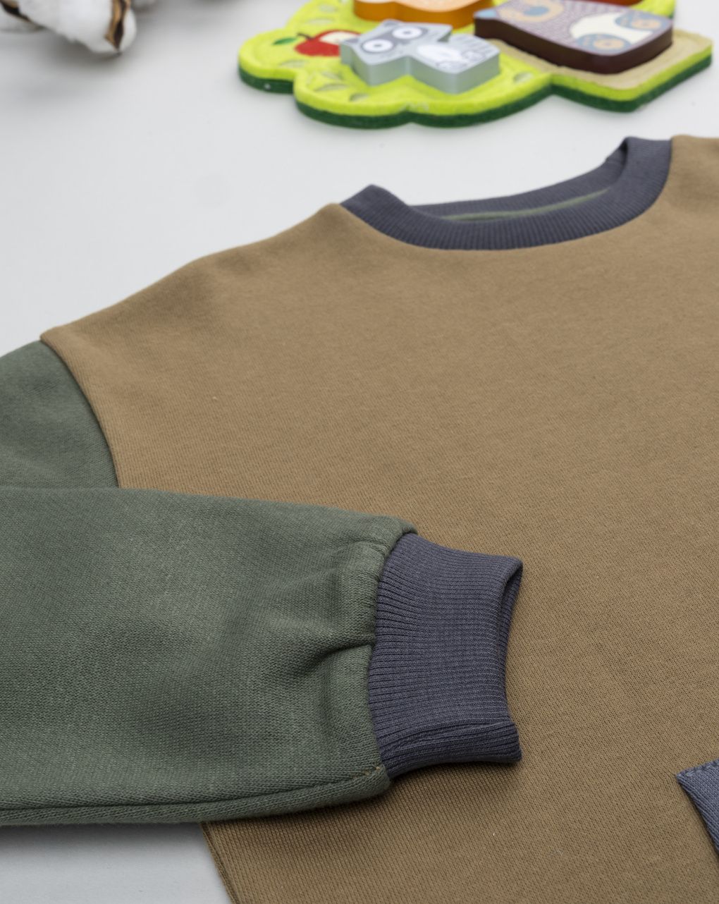 παιδική μπλούζα φούτερ καφέ stay wild για αγόρι - Prénatal