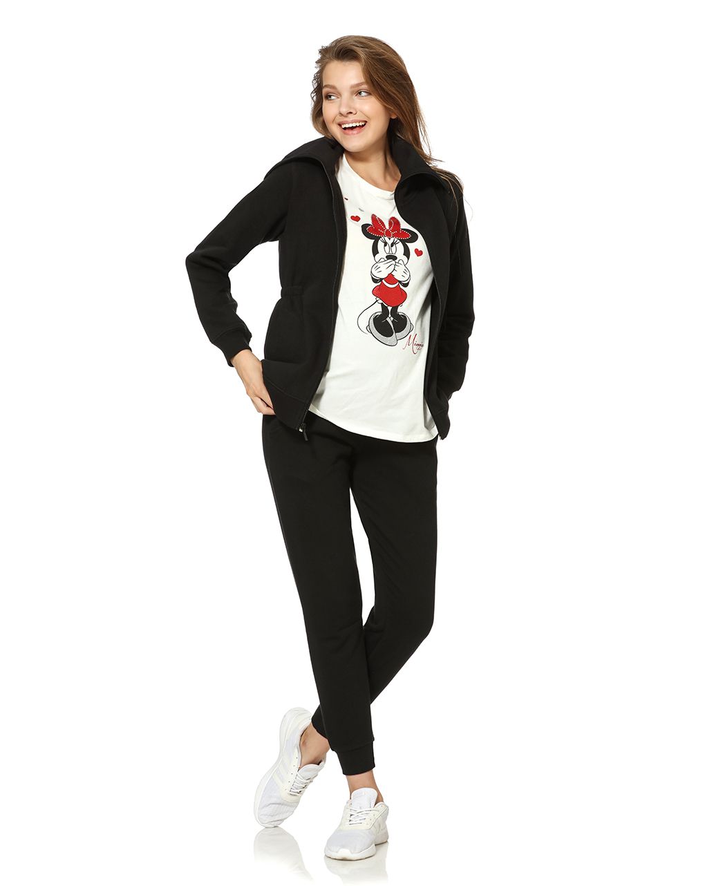 γυναικεία ζακέτα εγκυμοσύνης/θηλασμού φούτερ μαύρη