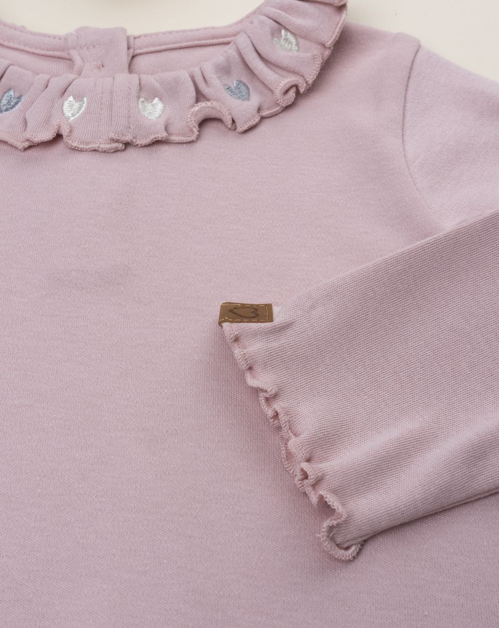 βρεφική μπλούζα ροζ με βολάν για κορίτσι - Prénatal