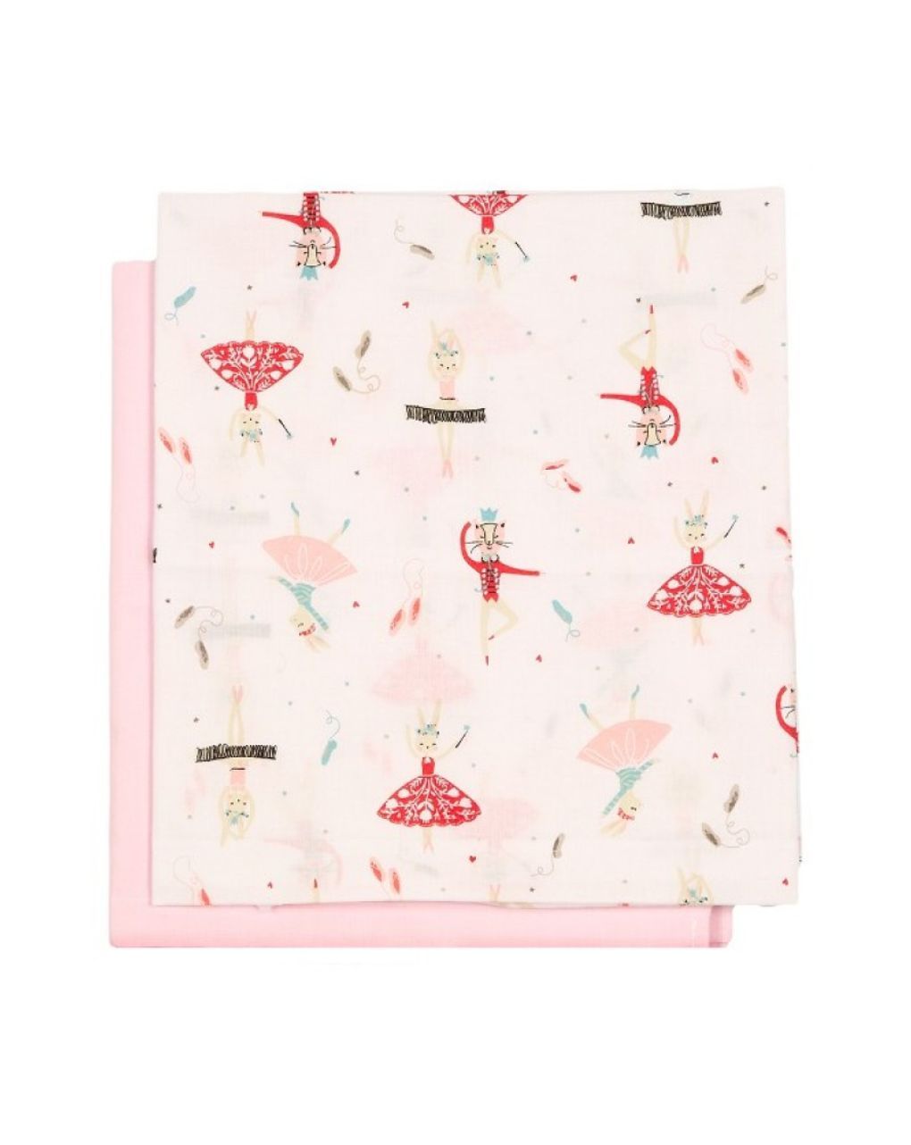 ο κόσμος του μωρού σεντόνια για λίκνο 80×110 cm 2τμχ bolchoi pink 23131 - O KOSMOS TOU MOROU