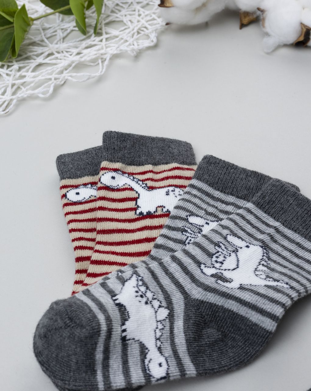 βρεφικά καλτσάκια πακέτο x4 με δεινόσαυρους για αγόρι - Prénatal