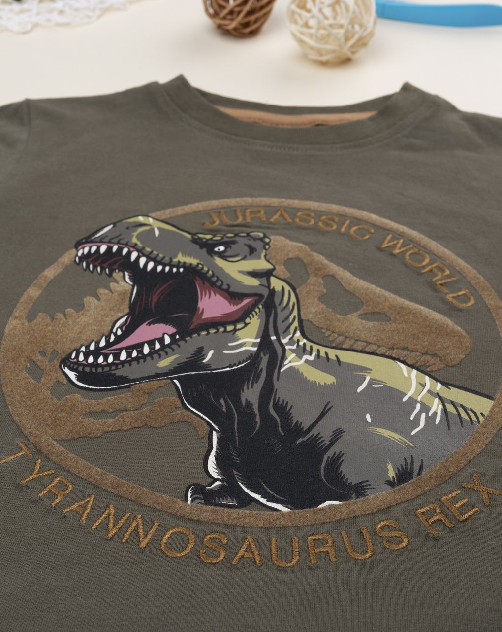 παιδική μπλούζα χακί jurassic world για αγόρι - Prénatal