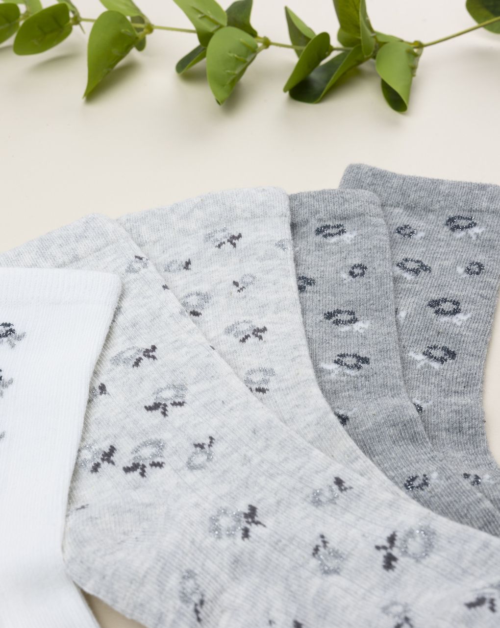 παιδικά καλτσάκια πακέτο x4 με λουλούδια για κορίτσι - Prénatal