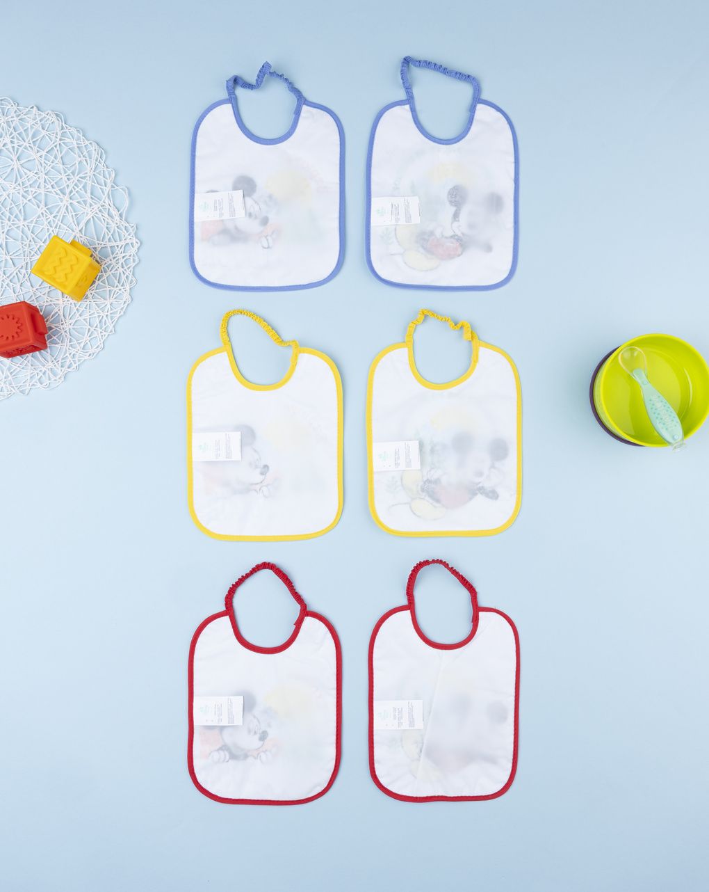 βρεφικές σαλιάρες πακέτο x6 mickey για αγόρι - Prénatal