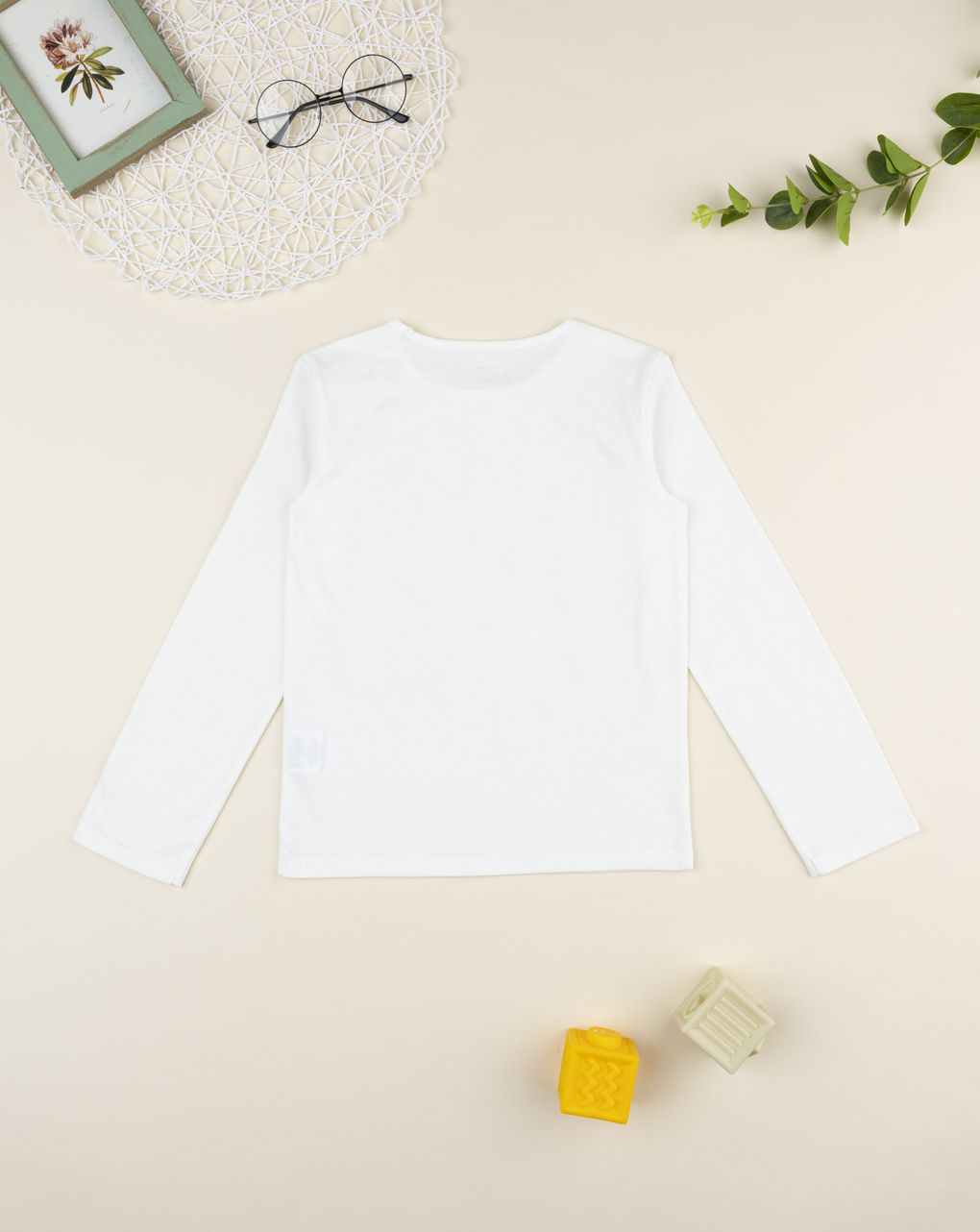 παιδική μπλούζα λευκή με τιγράκια για κορίτσι - Prénatal