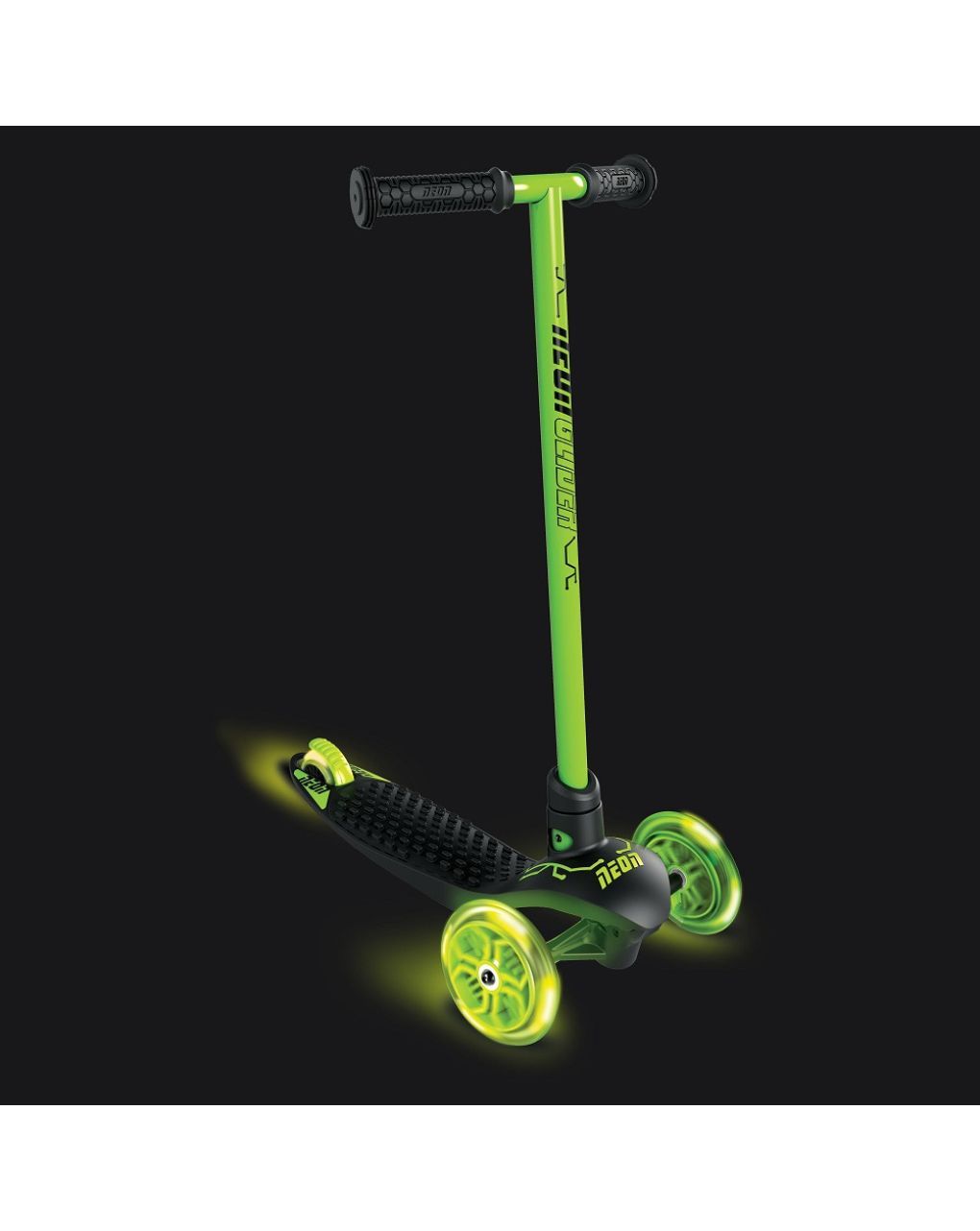 Yvolution πατίνι με 3 τροχούς neon glider led green 53.100965 - Yvolution