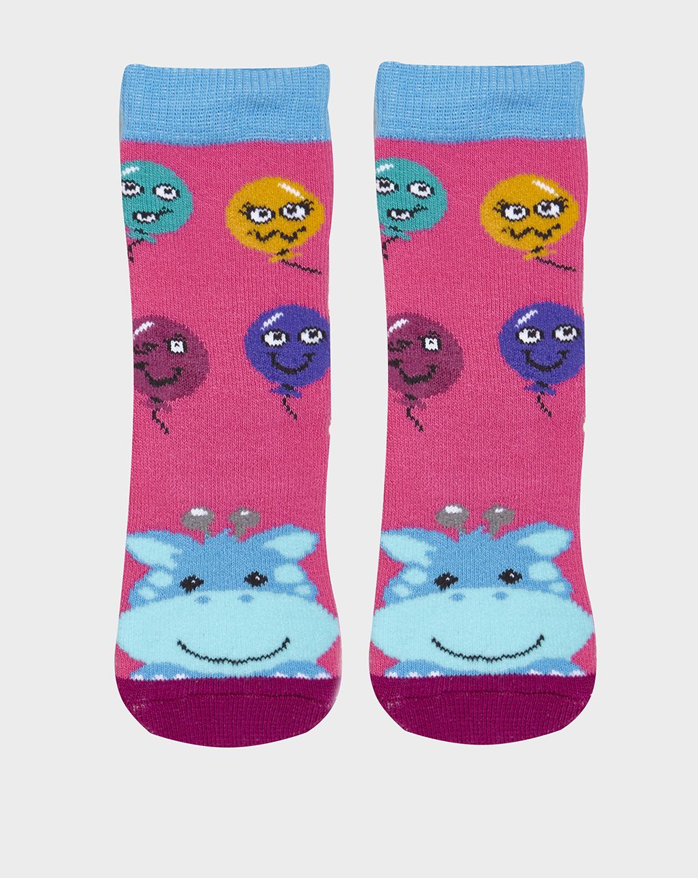 βρεφικές αντιολισθητικές κάλτσες με καμηλοπάρδαλη για κορίτσι