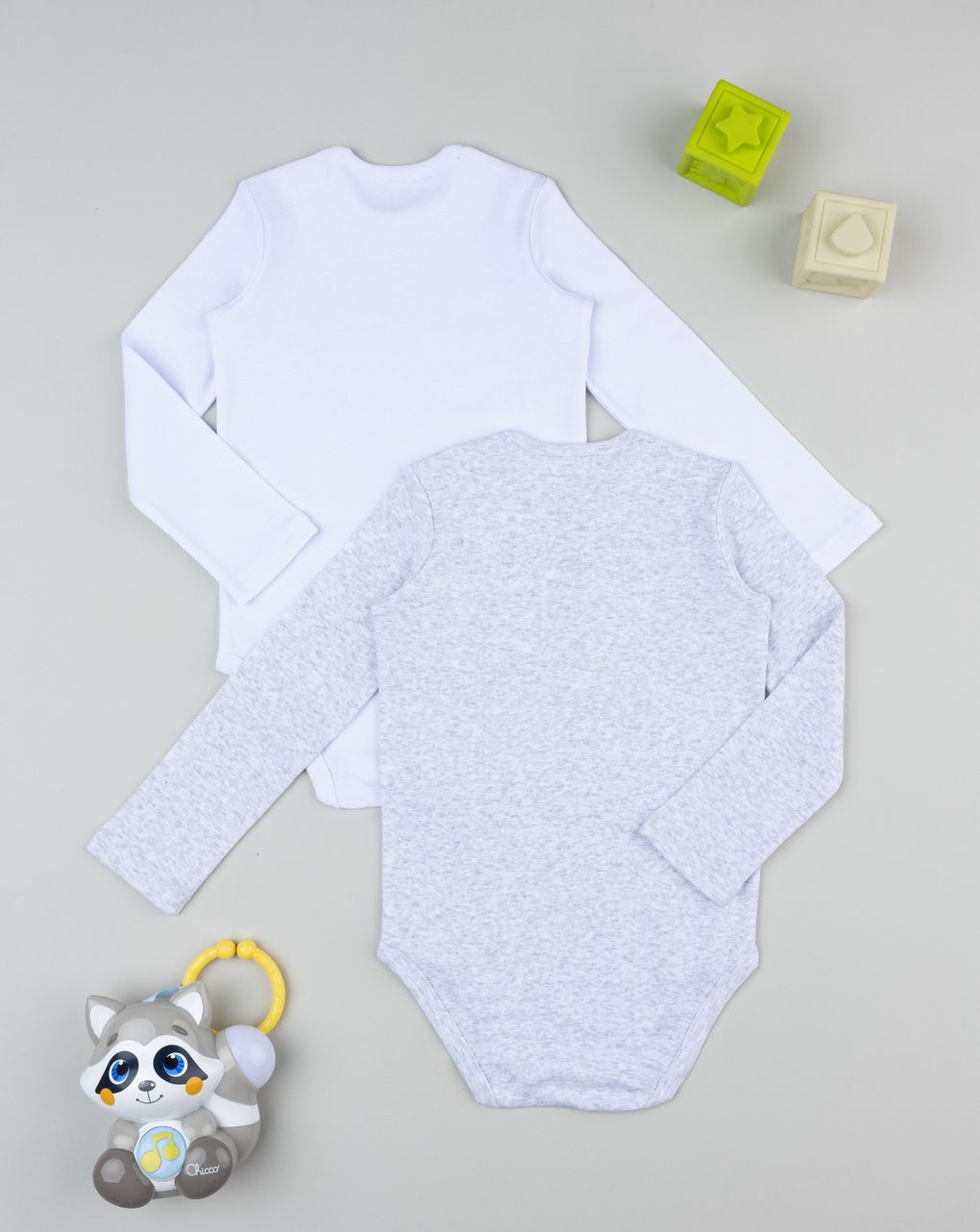 βρεφικά κορμάκια λευκό/γκρι dino για αγόρι - Prénatal