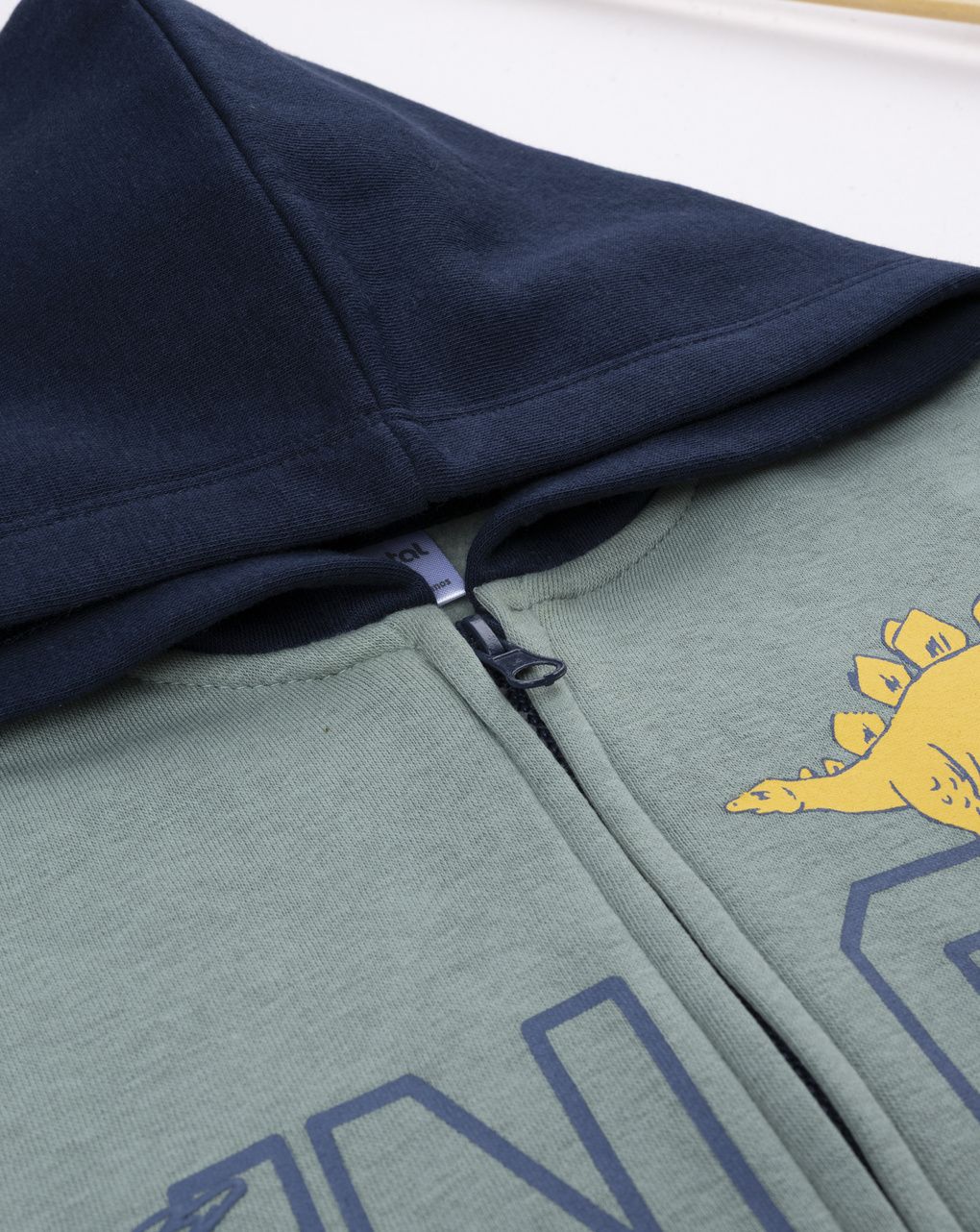 παιδική ζακέτα φούτερ χακί dinos για αγόρι - Prénatal