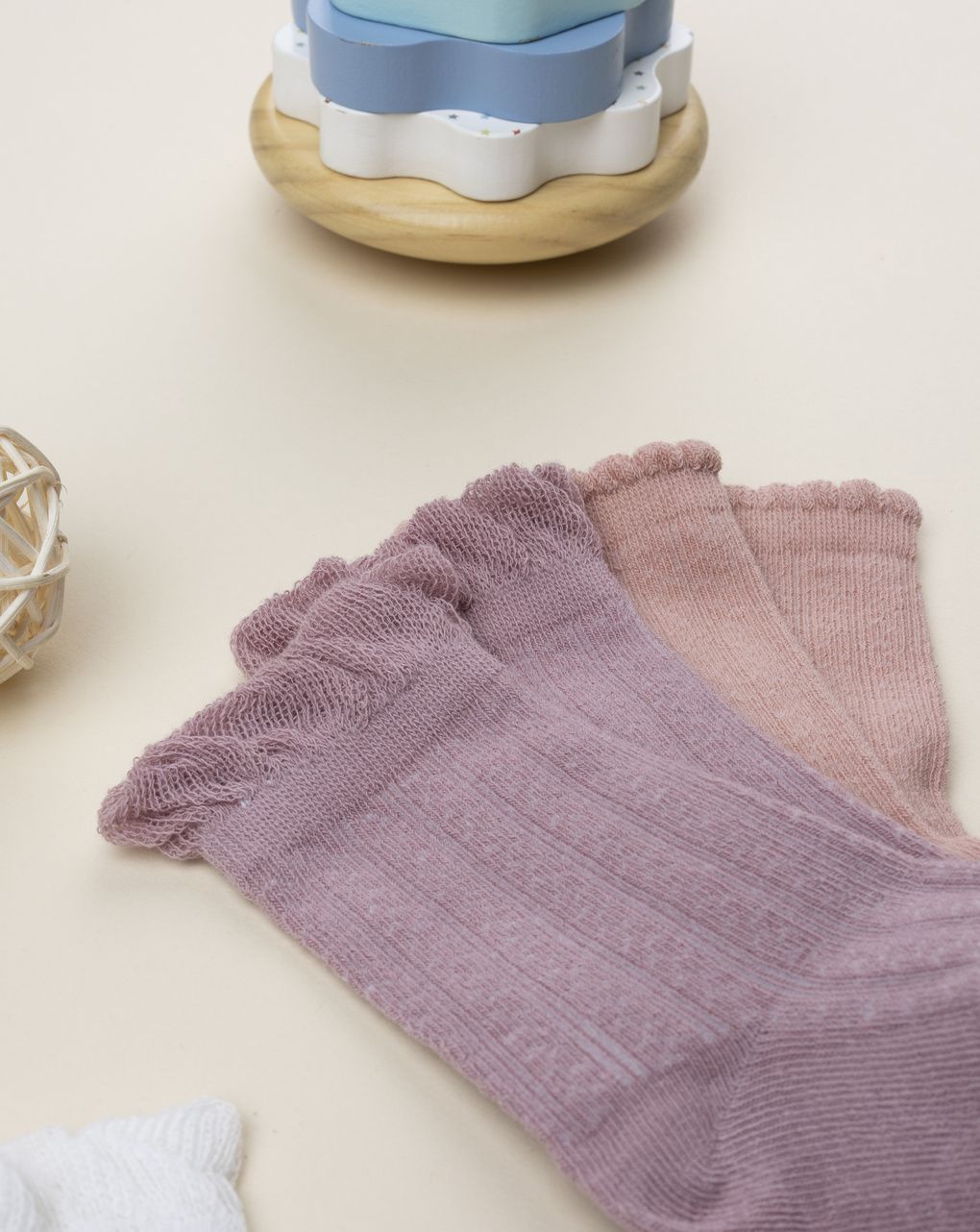 βρεφικά καλτσάκια πακέτο x4 παστέλ για κορίτσι - Prénatal