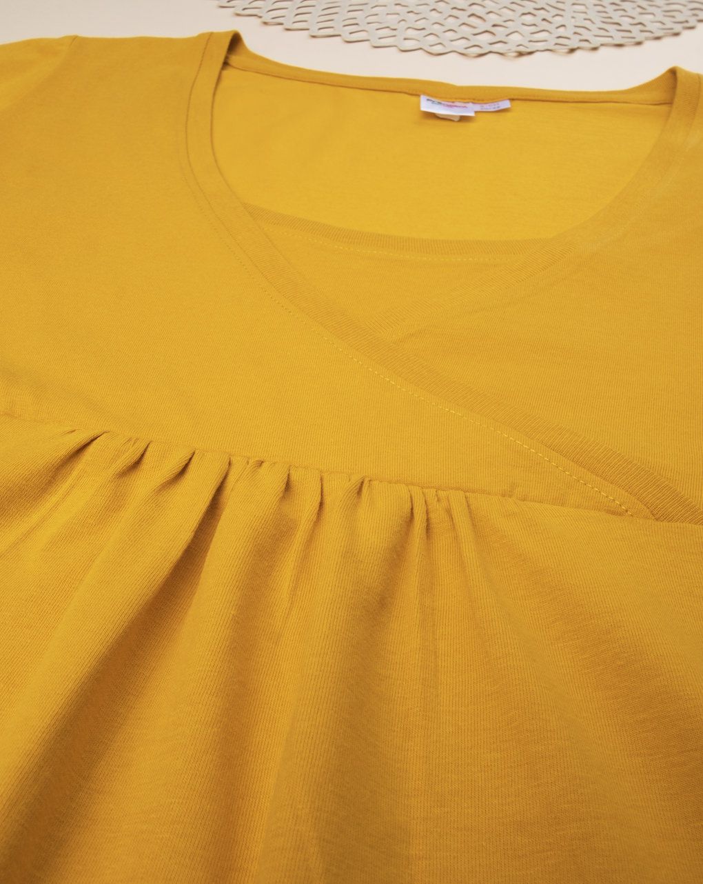 γυναικεία μπλούζα εγκυμοσύνης/θηλασμού μουσταρδί - Prénatal