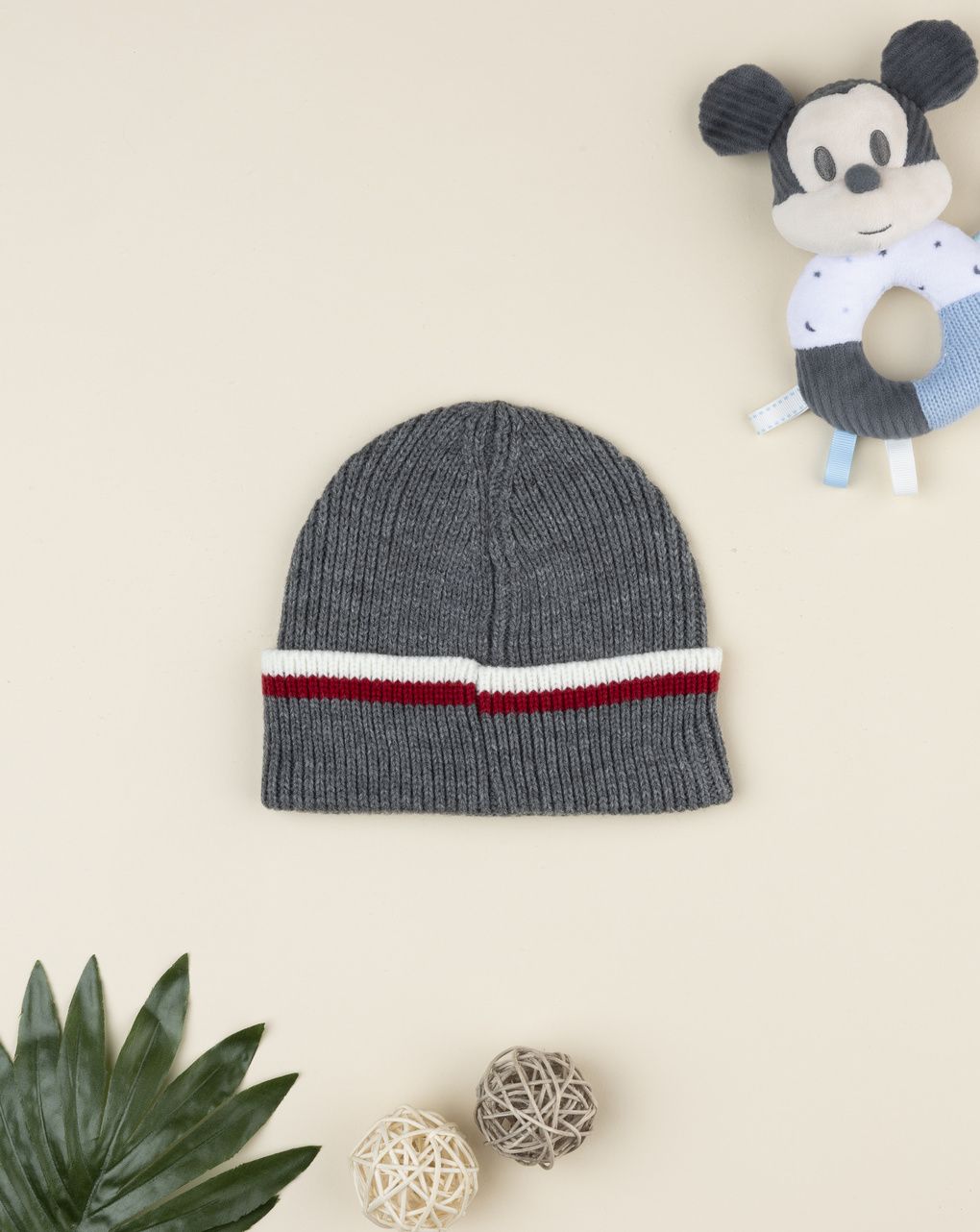 βρεφικό σκουφάκι γκρι mickey για αγόρι - Prénatal