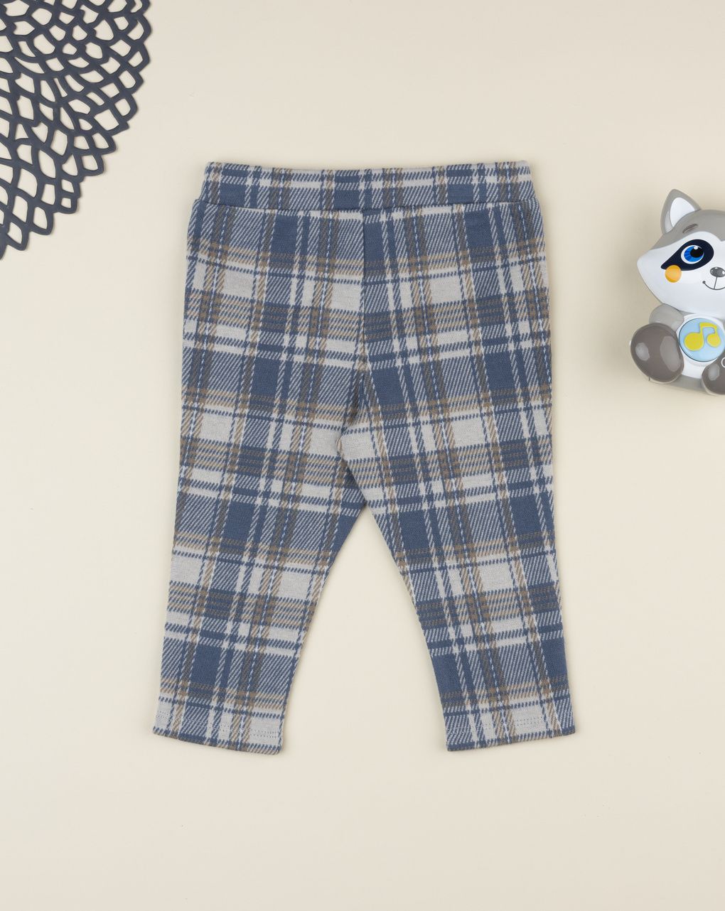 βρεφικό κολάν καρό μπεζ/μπλε για κορίτσι - Prénatal