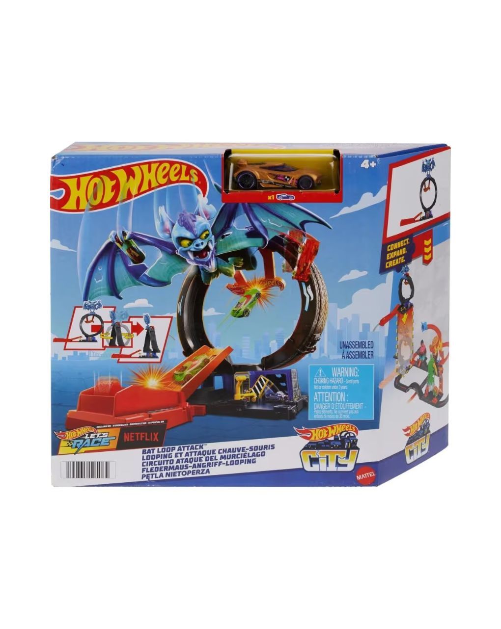 Mattel hot wheels πίστες city με θηρία hdr29 (σχέδια) - Hot wheels