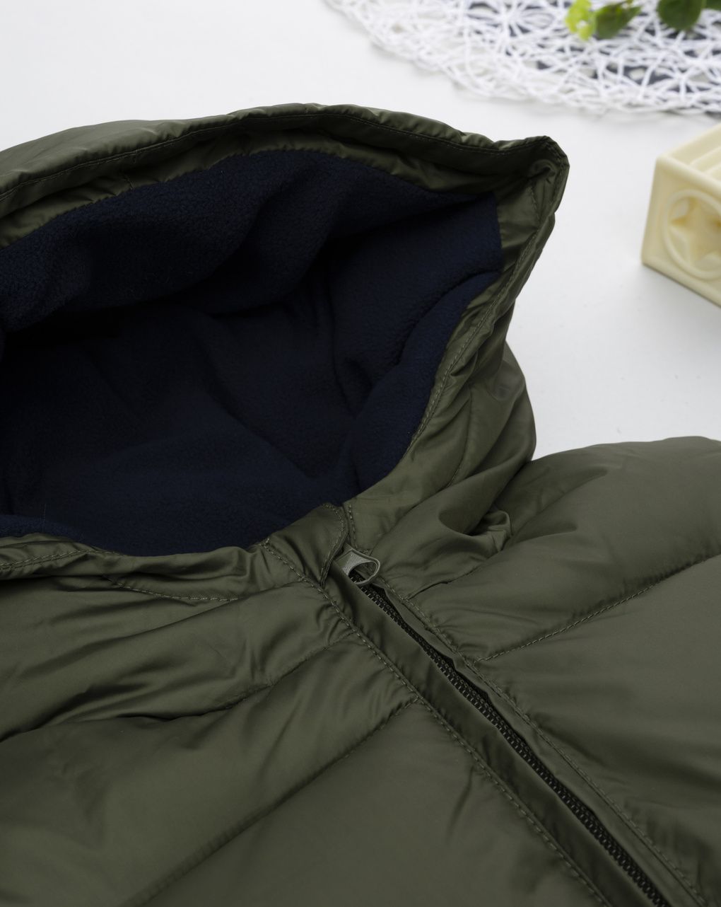 παιδικό μπουφάν puffer χακί για αγόρι - Prénatal