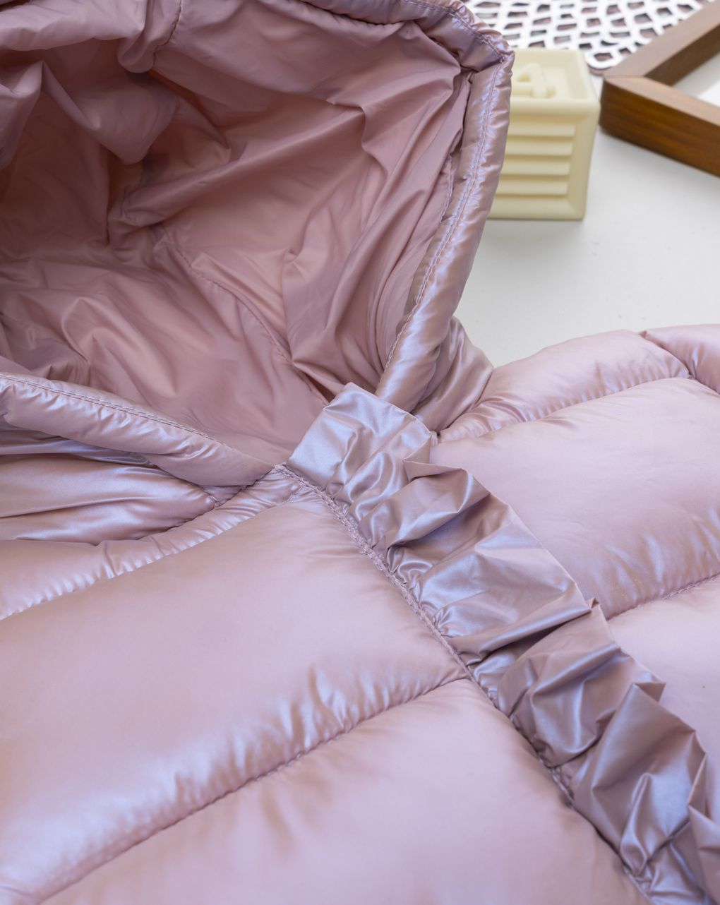 βρεφικό μπουφάν puffer ροζ metallic για κορίτσι - Prénatal