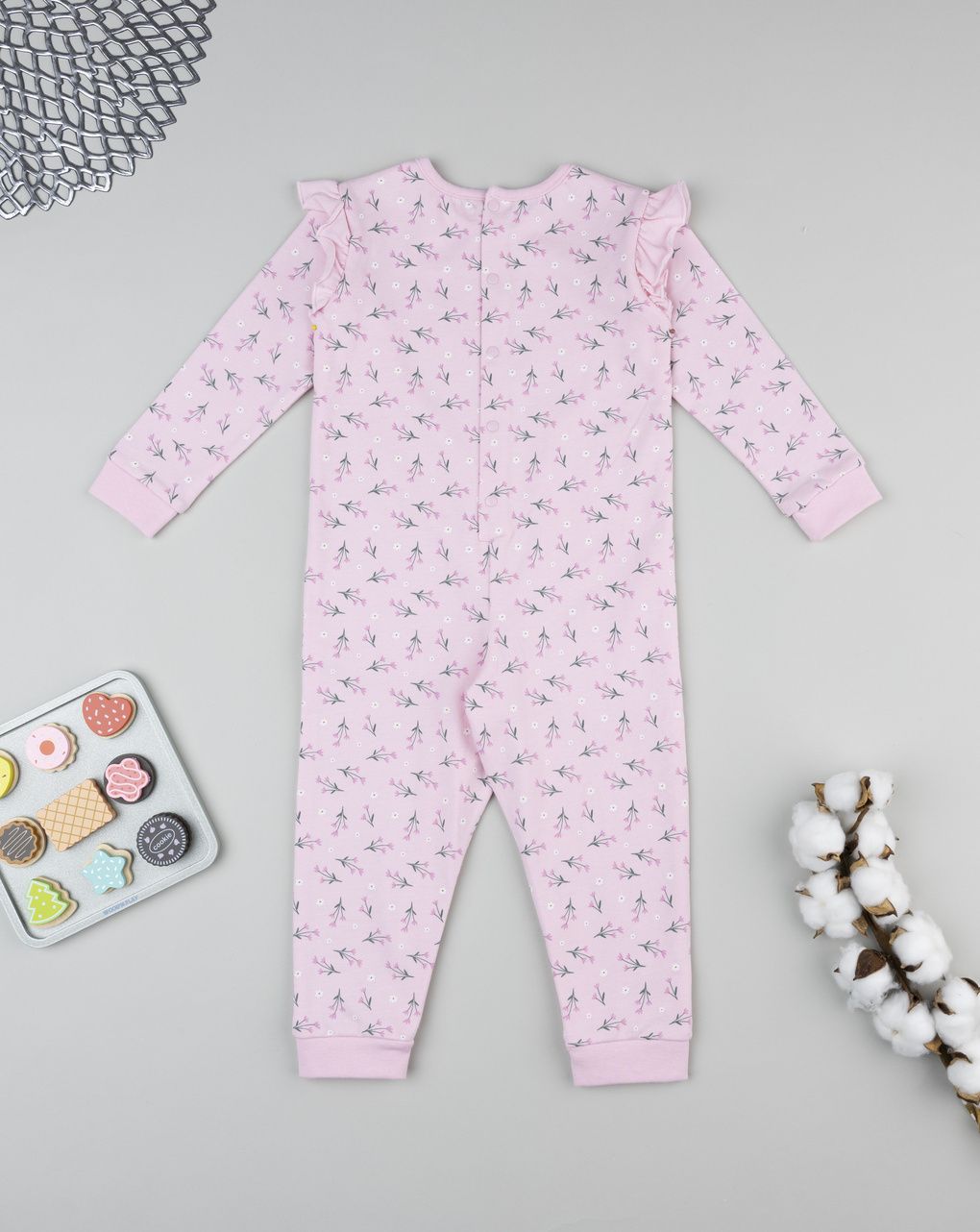 βρεφική πιτζάμα ολόσωμη ροζ bambi για κορίτσι - Prénatal