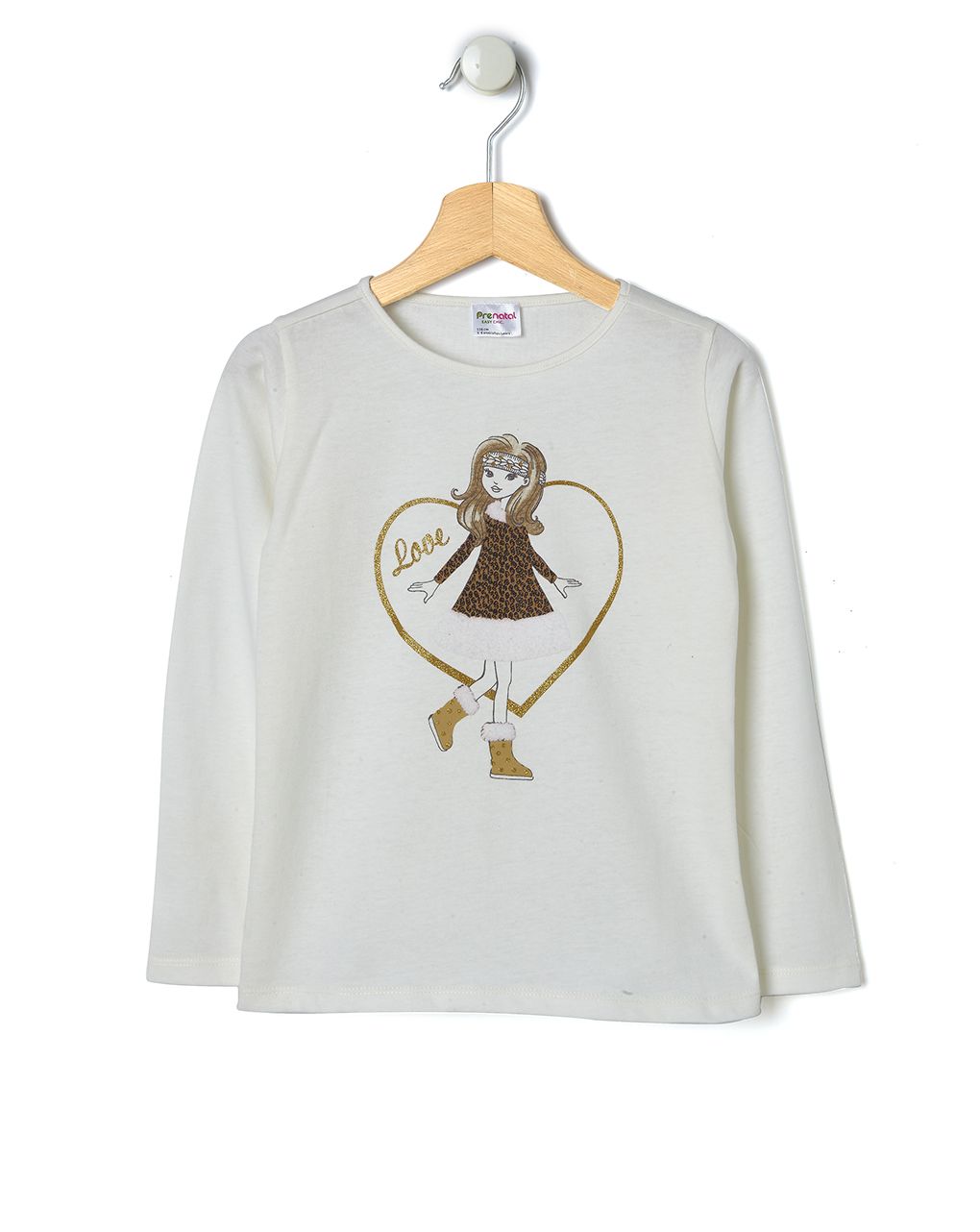 παιδική μπλούζα λευκή love για κορίτσι