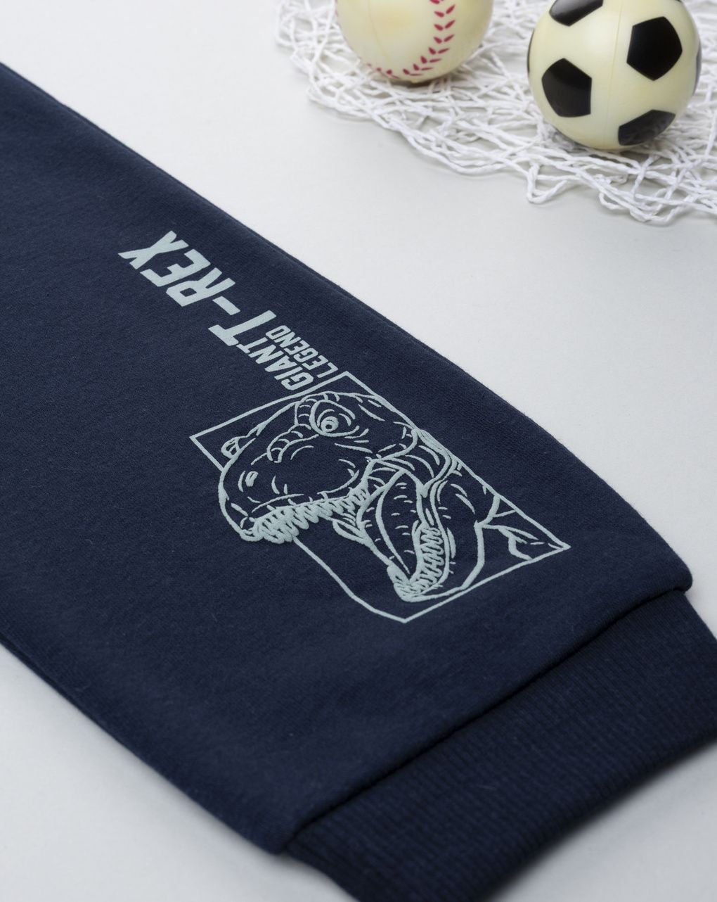 παιδικό παντελόνι φούτερ μπλε dino για αγόρι - Prénatal