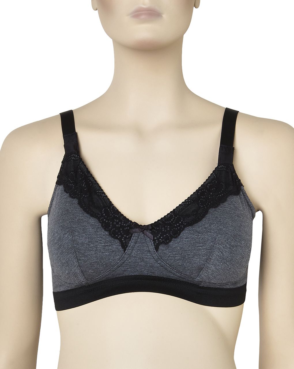 γυναικείο σουτιέν θηλασμού  γκρι με δαντέλα cup c - Prénatal