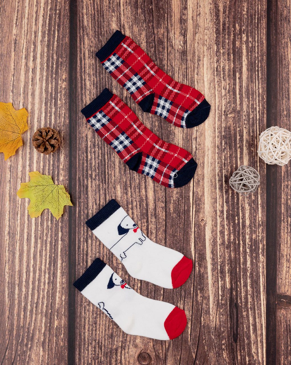 βρεφικές κάλτσες classic πακέτο x2 για αγόρι - Prénatal