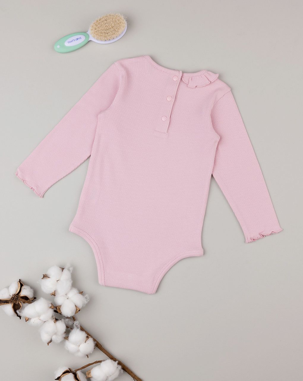 βρεφικό κορμάκι ριμπ ροζ για κορίτσι - Prénatal