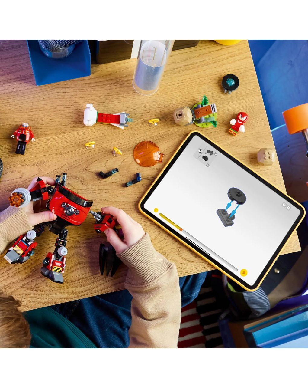 Lego sonic the hedgehog knuckles vs. dr. eggman egg crusher mech 77005 - Lego