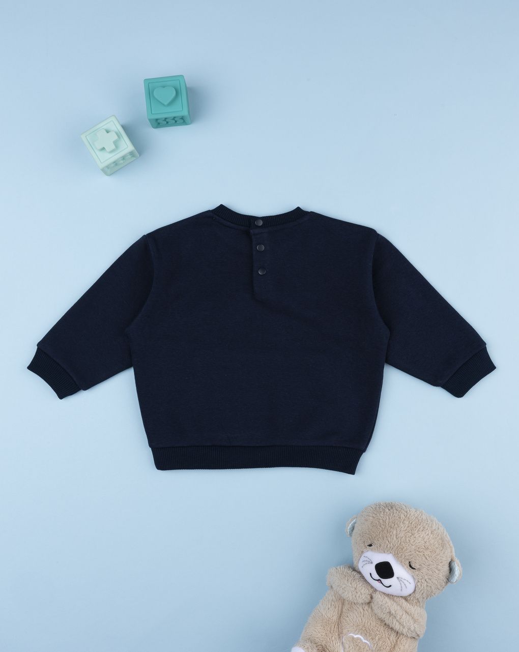 βρεφική μπλούζα φούτερ μπλε cute club για αγόρι - Prénatal