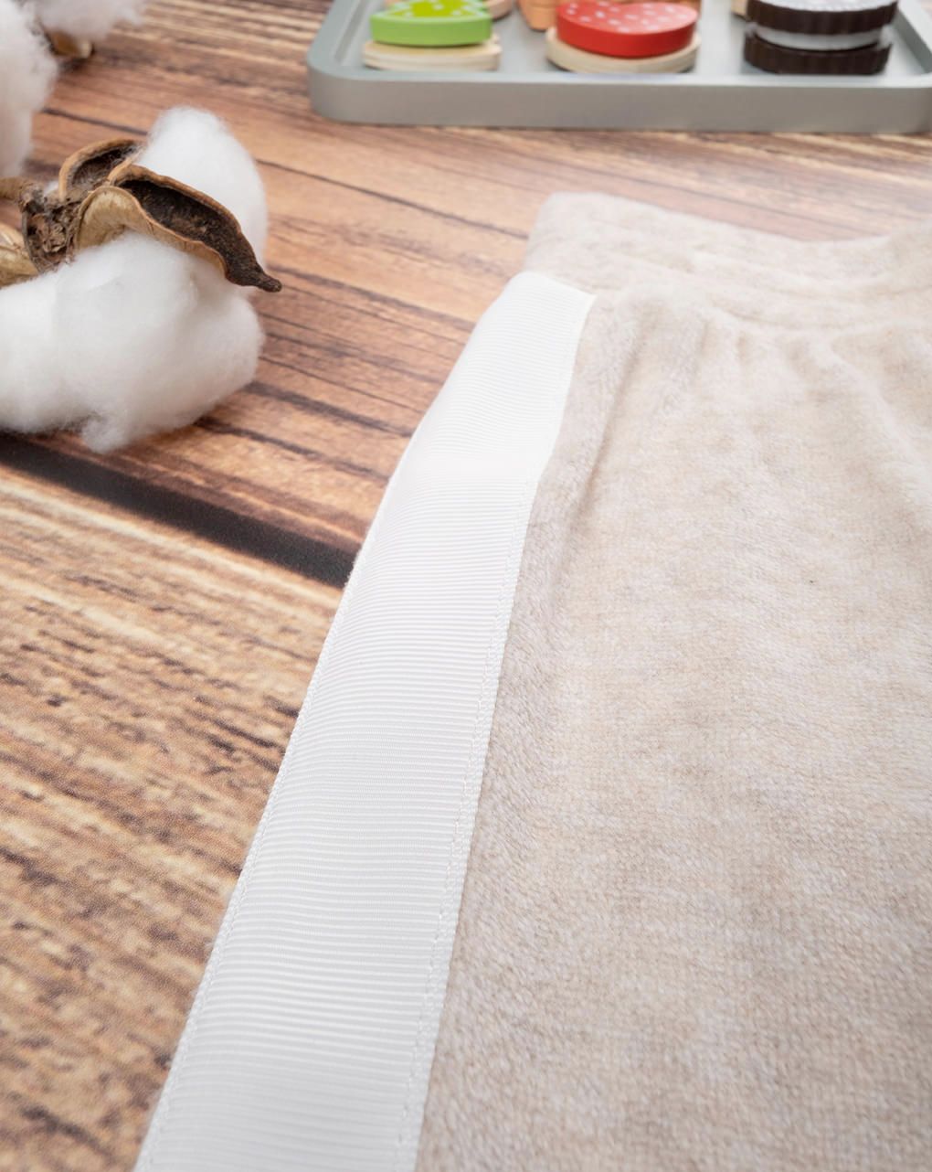 παιδικό παντελόνι φόρμας σενίλ μπεζ για κορίτσι - Prénatal