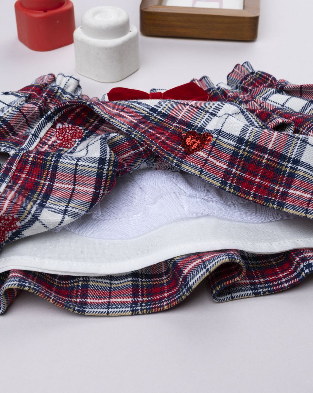 βρεφική φούστα καρό με φιογκάκι classic για κορίτσι - Prénatal