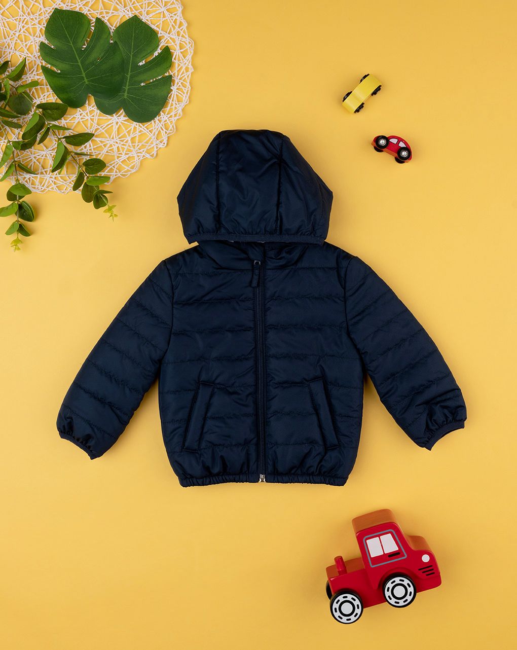 βρεφικό μπουφάν puffer μπλε για αγόρι