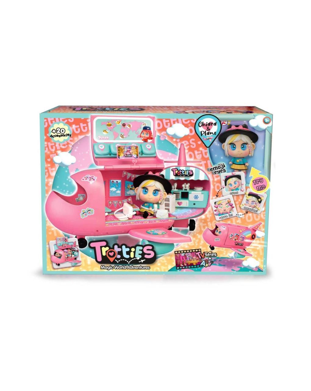 Mini trotties αεροπλανο playset με αποκλειστική mini trottie chiara tft12000 - Giochi Preziosi