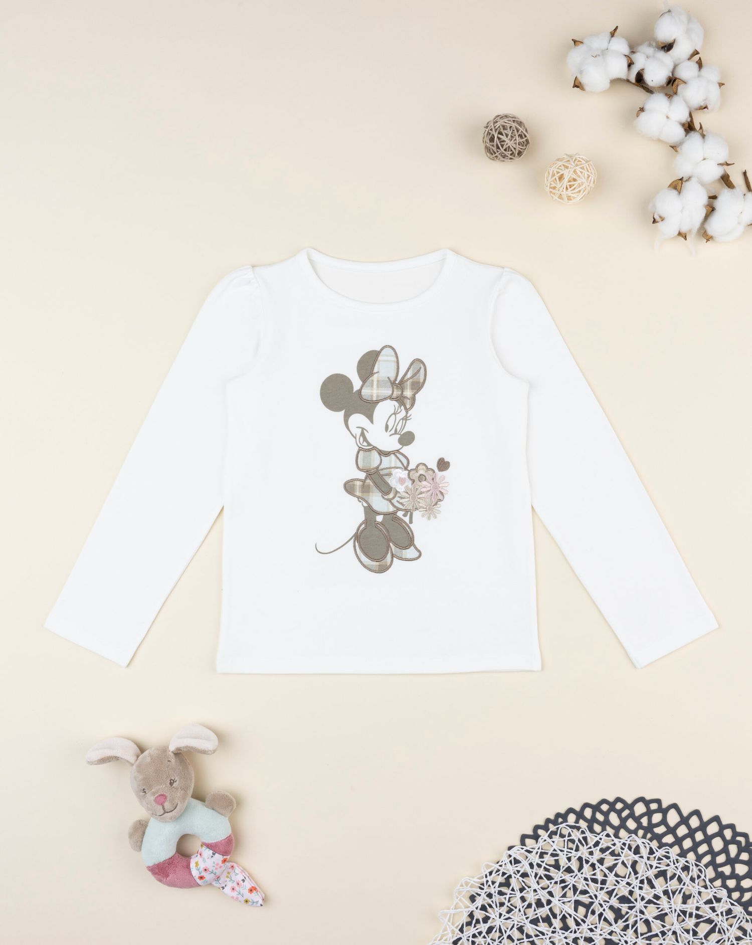 παιδική μπλούζα λευκή minnie για κορίτσι - Prénatal