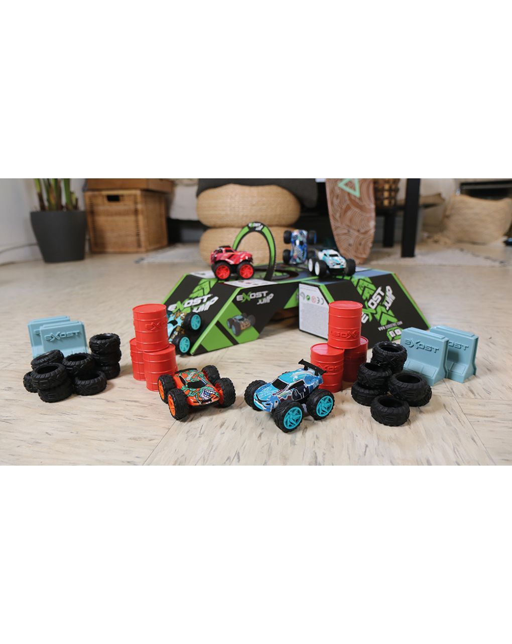 Exost jump αυτοκίνητο χωρίς μπαταρίες με ράμπα και εμπόδια 7530-20620 (3 σχέδια) - Exost